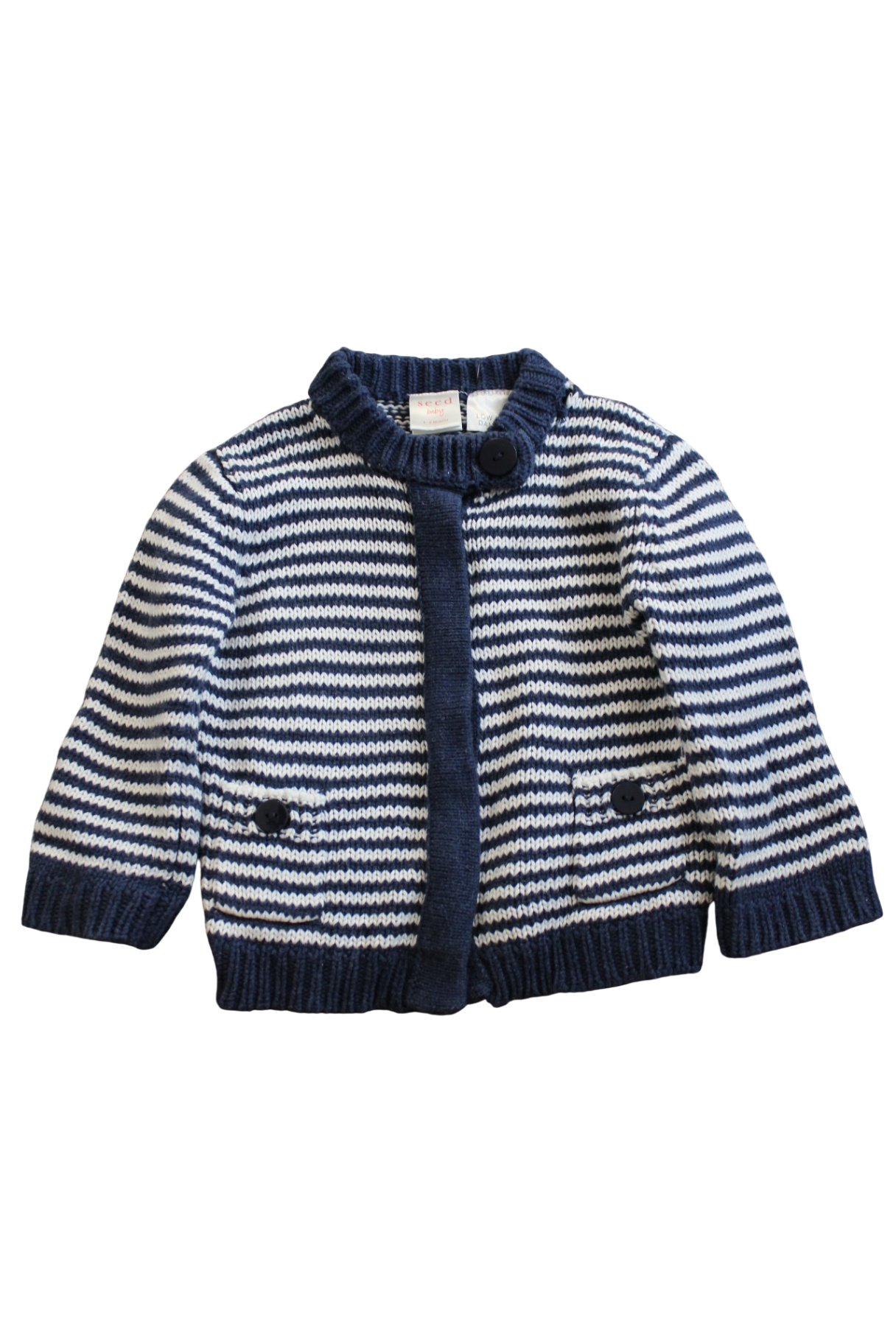 Seed Knitwear, Navy and white, 00