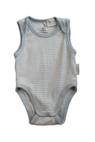 Purebaby Bodysuit, Light blue and white, 0000