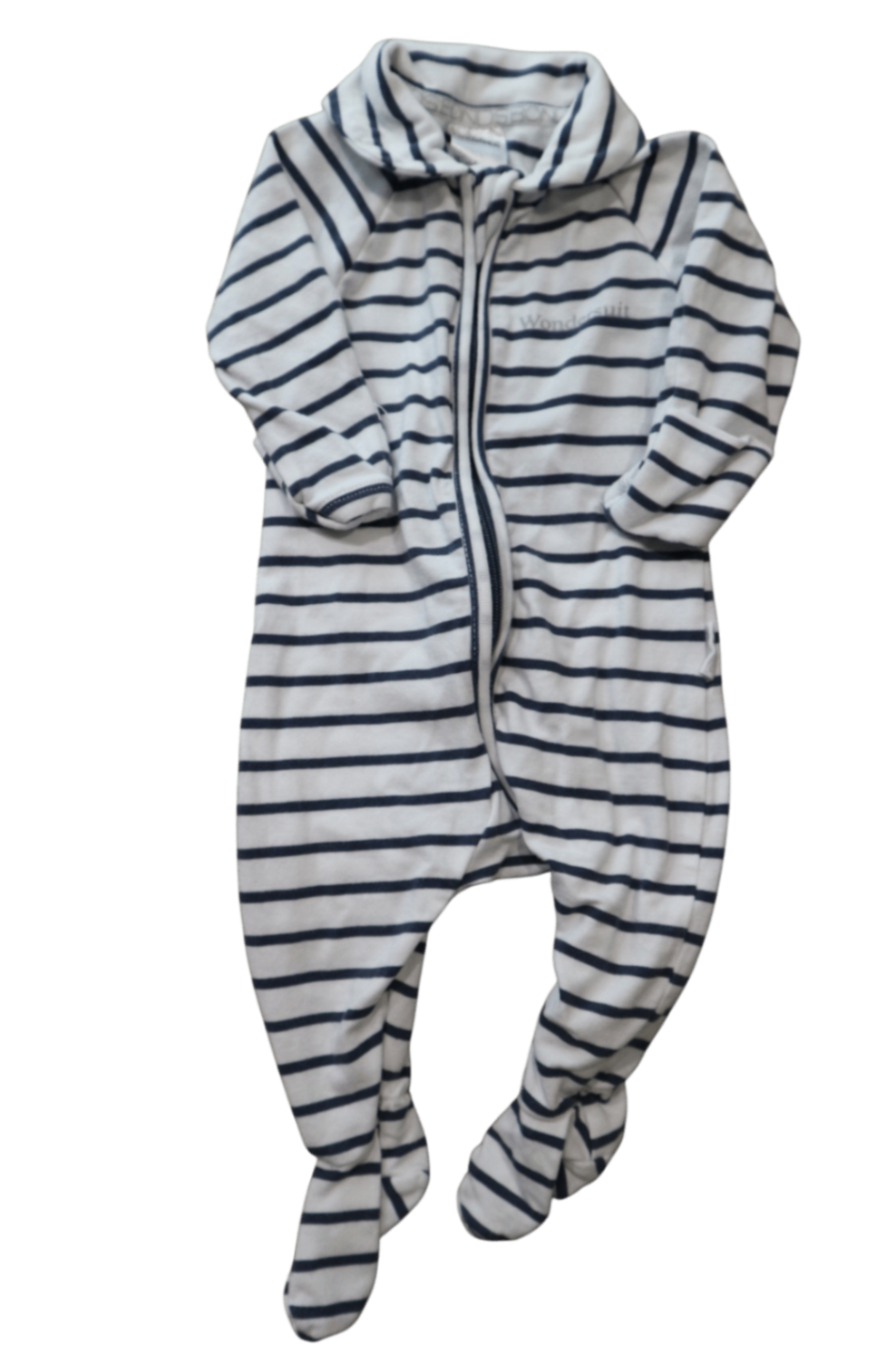 Bonds Jumpsuit, White and Navy, 0000