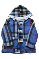 Handmade Coat, Blue, black, white and red (check pattern), 3-4
