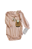 Rabbit + Bear Organic Bodysuit, Blush Pink, 0