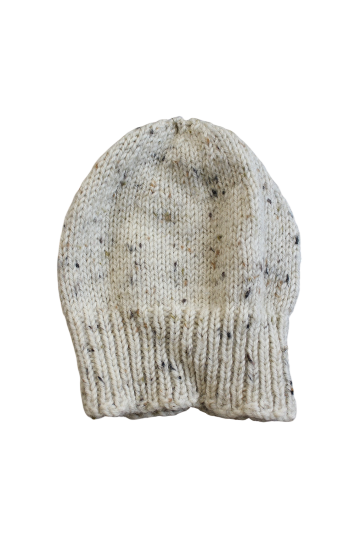 Handknit Baby Hat, oat, OS
