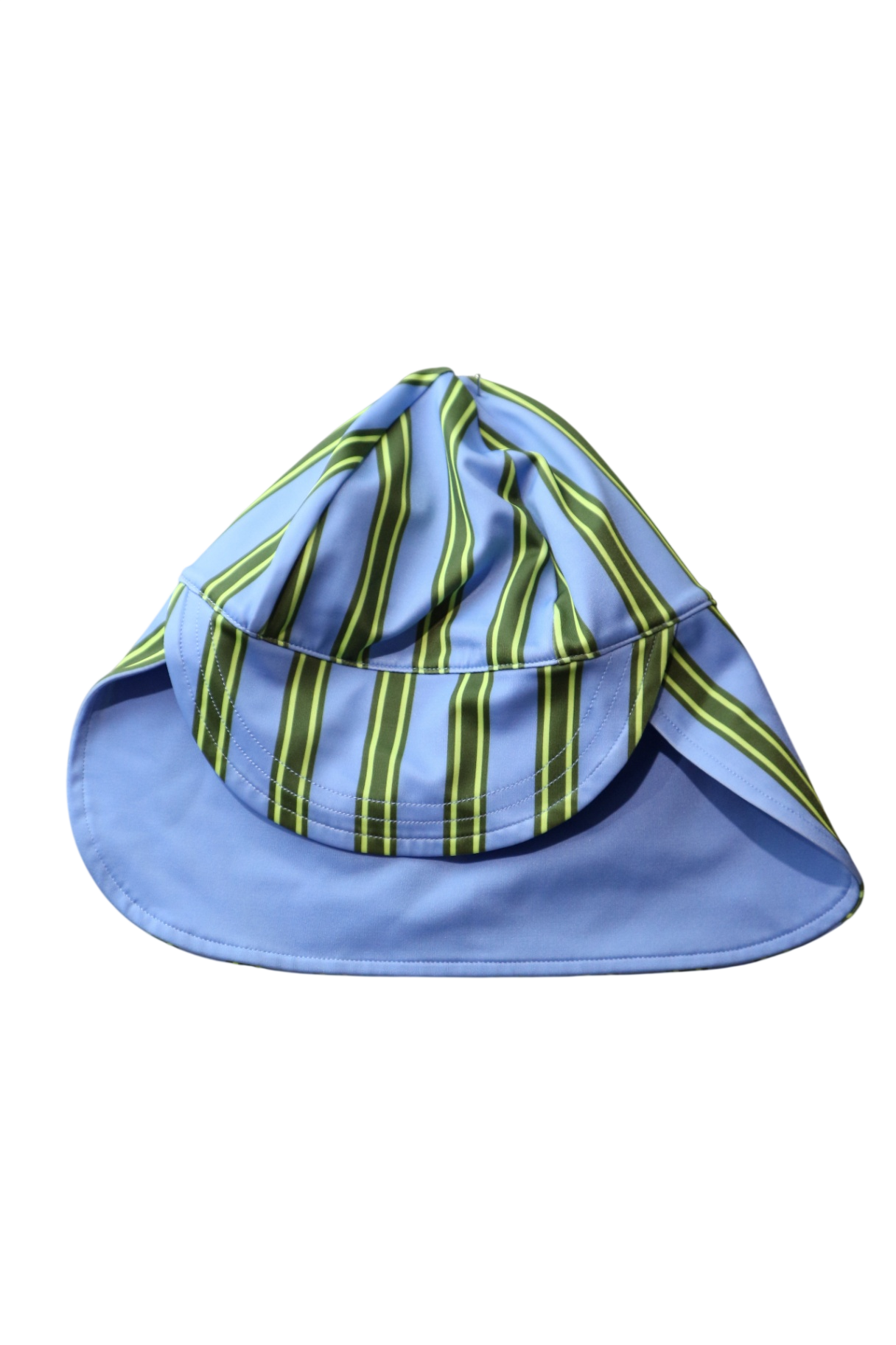 Bonds Swim hat, Light blue with green and dark green stripes, 0