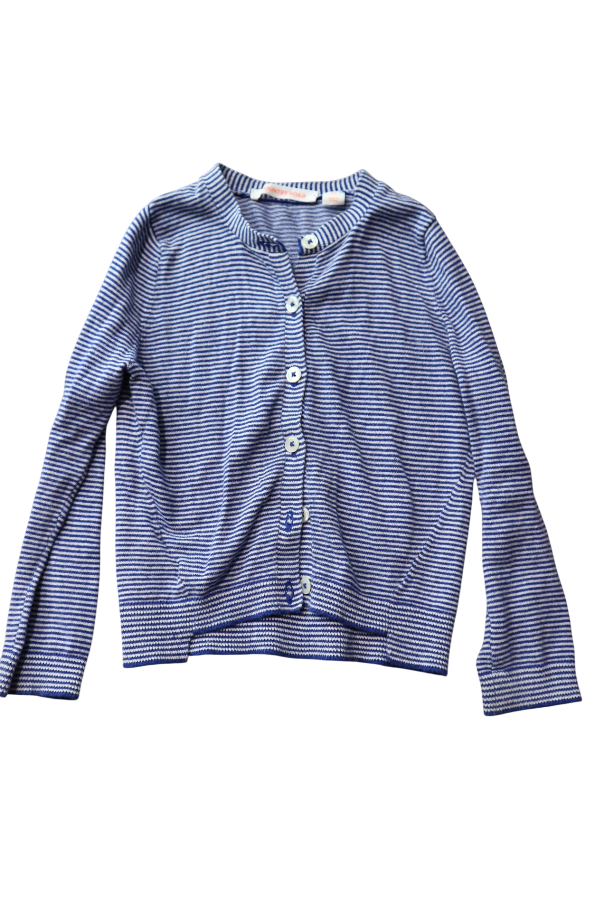Country Road Cardigan, Blue and white, 2
