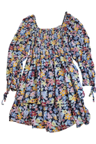 Ghanda Dress, navy/floral, 9-10