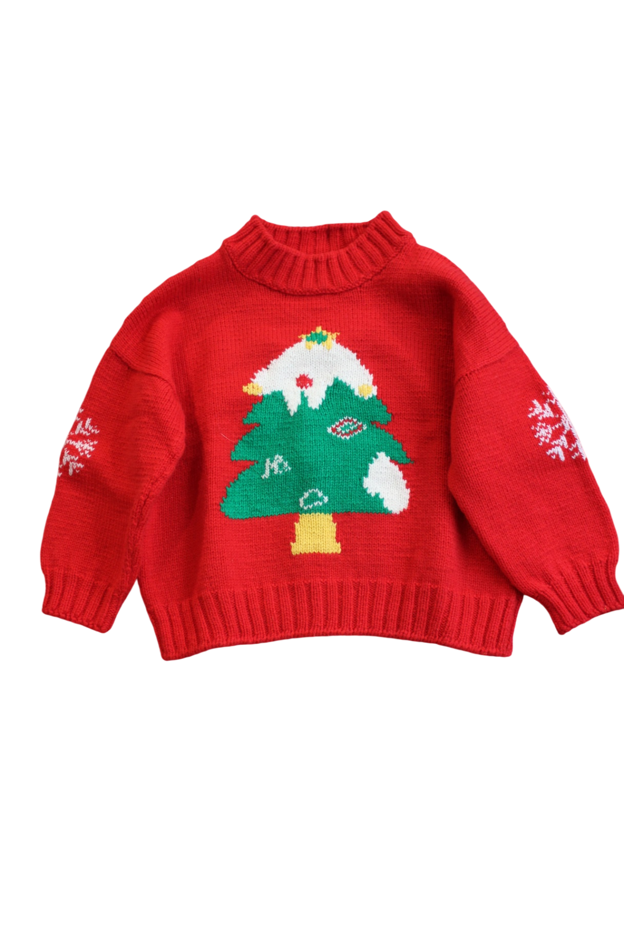 Handknit Knitwear, Red, 3-4