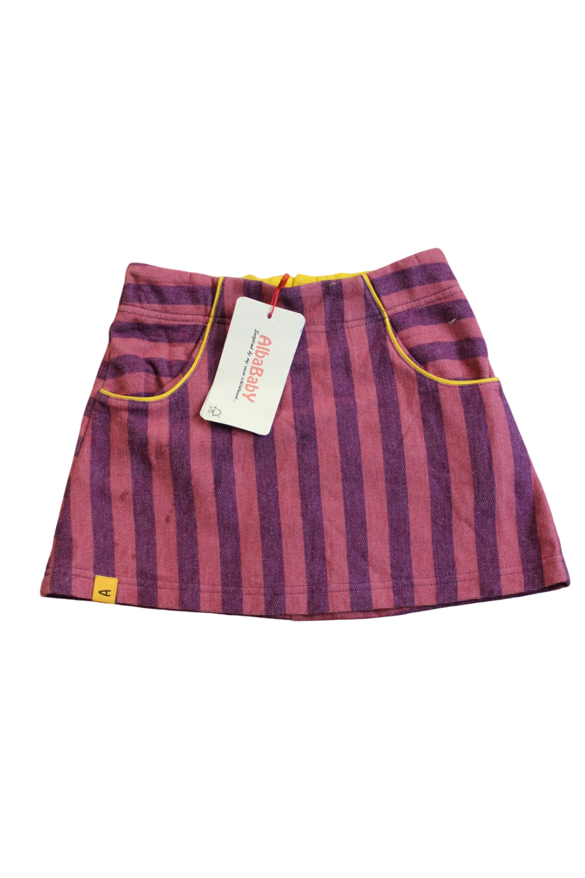AlbaBaby Skirt, Burgundy and purple stripe, 4