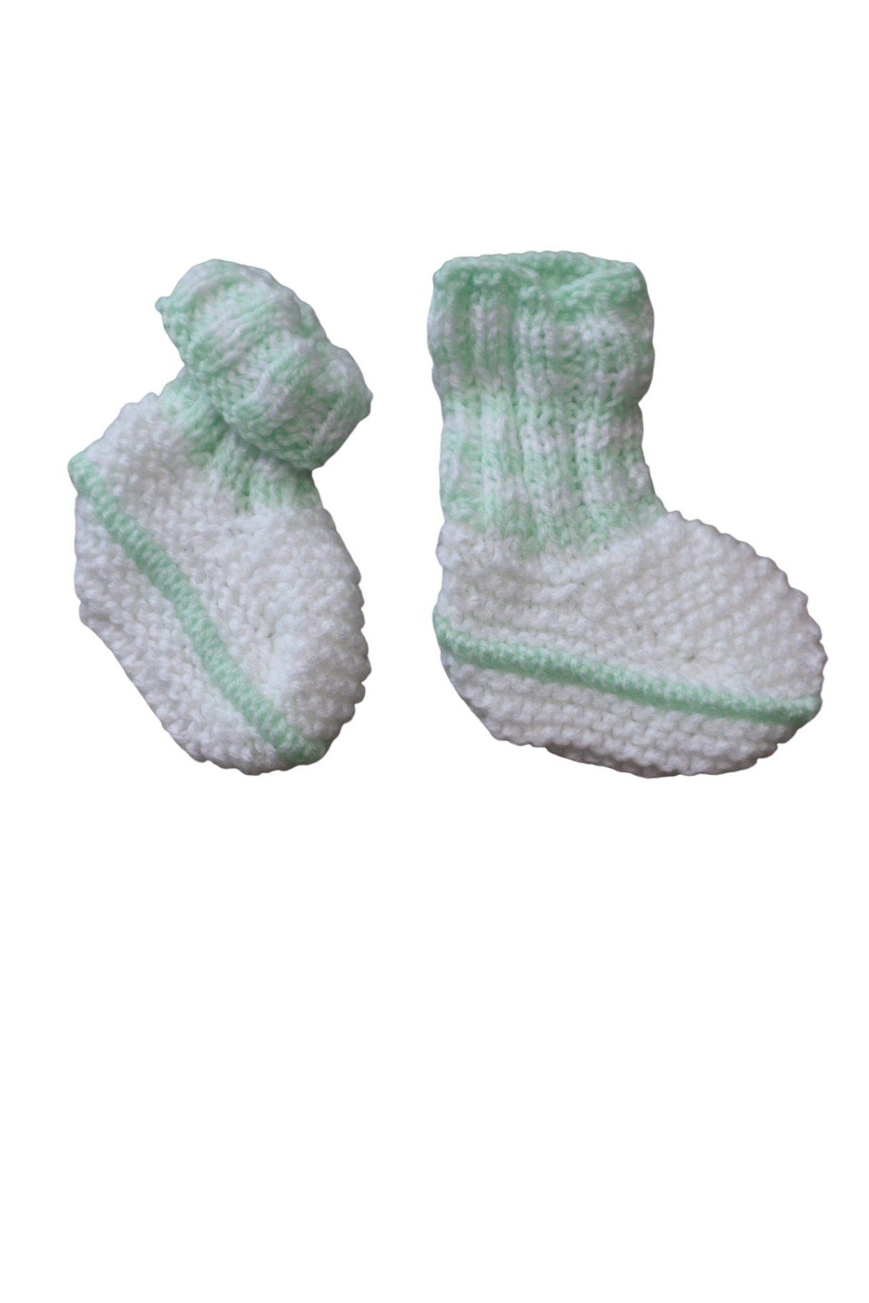 unbranded Socks, White and light green, newborn