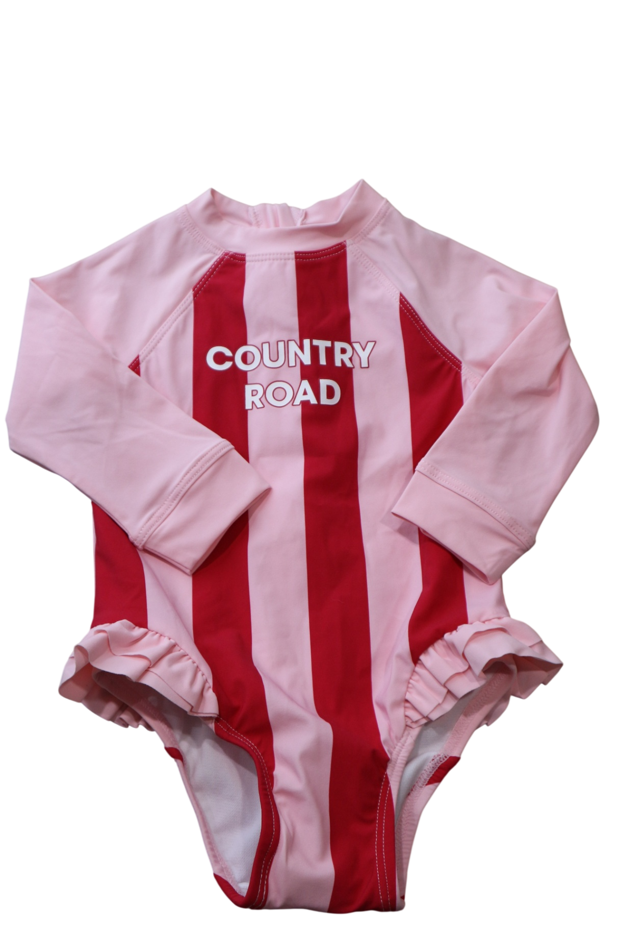 Country Road Swimsuit, Red and Pink, 0