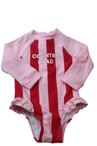 Country Road Swimsuit, Red and Pink, 0