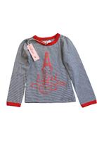 Littlehorn Long-Sleeve T-Shirt, navy stripe, 2