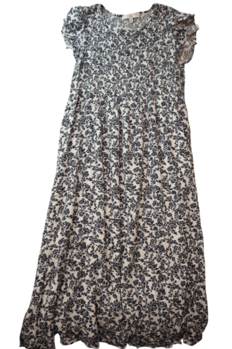 Ripe Maternity Dress, Navy and Off-White, Medium/12