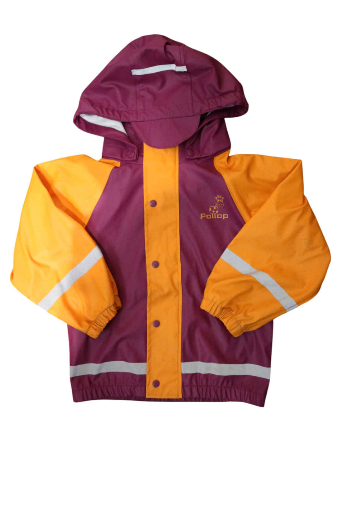 Pollop Raincoat, Purple, orange and yellow, 4-5