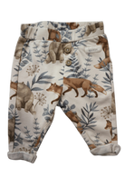 Newbie Leggings, Cream with blue and brown animal print, 0000