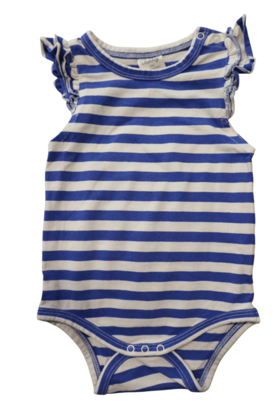 Nature Baby Bodysuit, Blue and White, 00