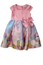 H&M Dress, Pink and pastel multi-colour, 3-4