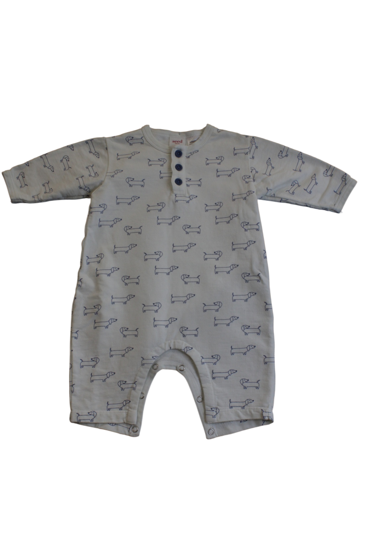 seed Bodysuit, cream, dogs, 00