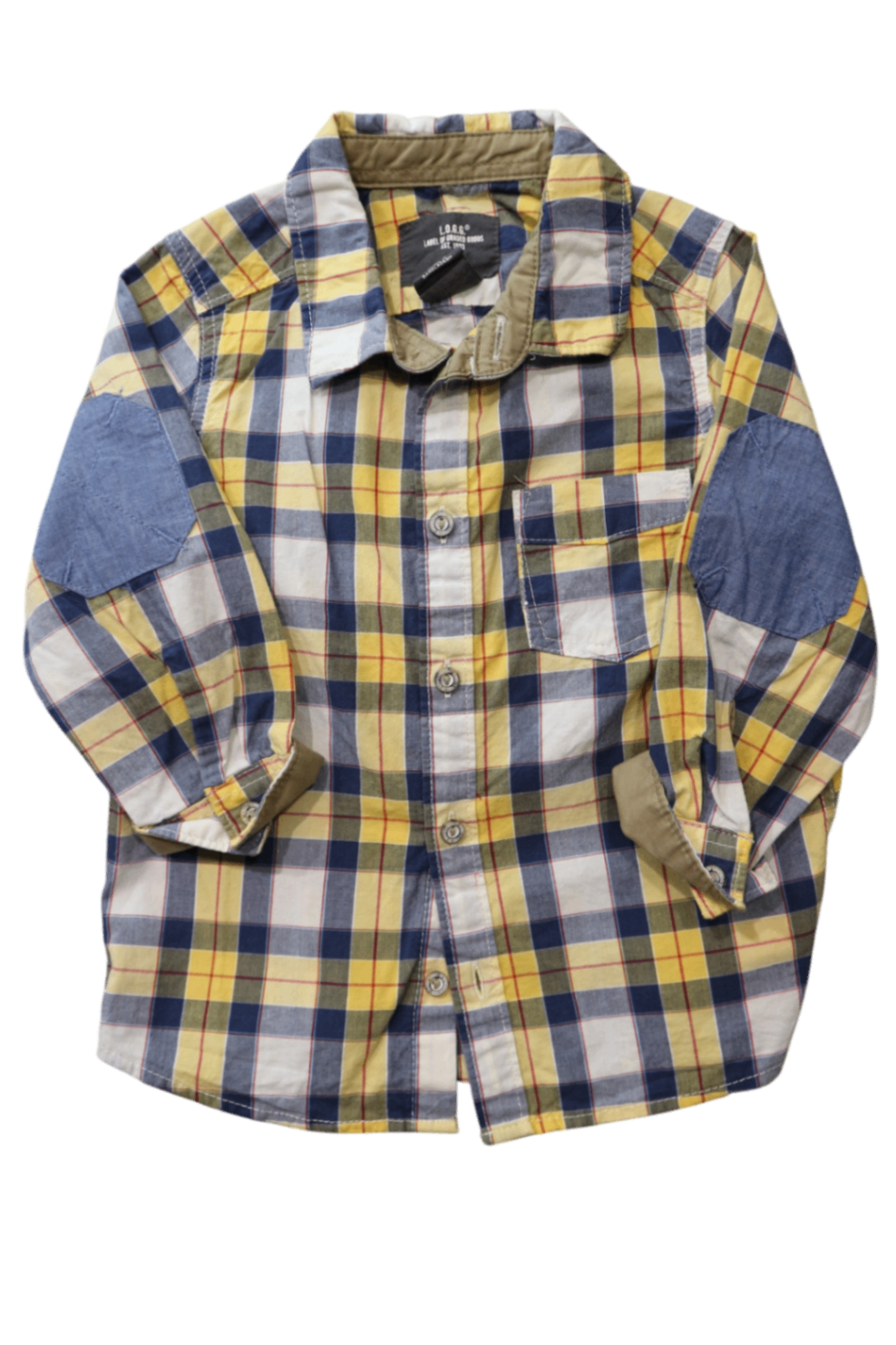 H&M Shirt, Blue, yellow and white, 1