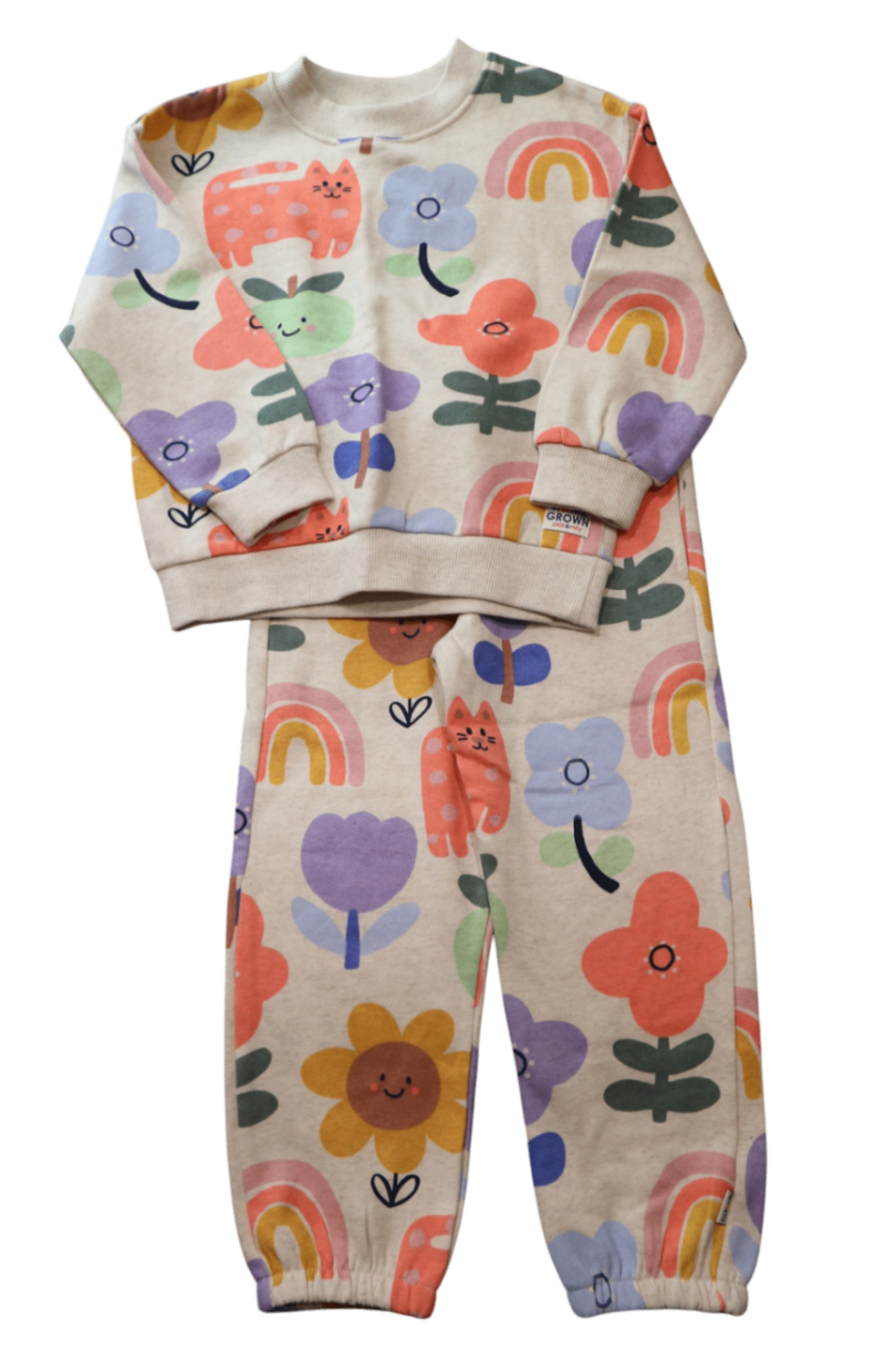 Jack & Milly Tracksuit Set, Cream Multi, 3