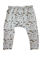 Wilson & Frenchy Leggings, White and Brown, 6-12m