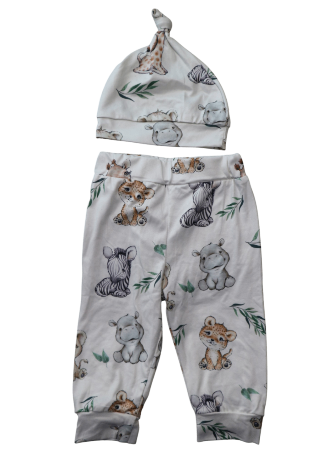 Unbranded Pants & Beanie Set, White/Multi, 0