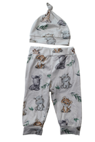 Unbranded Pants & Beanie Set, White/Multi, 0
