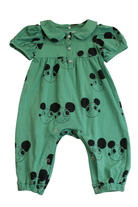 Mini Rodini Playsuit, Green and black, 000