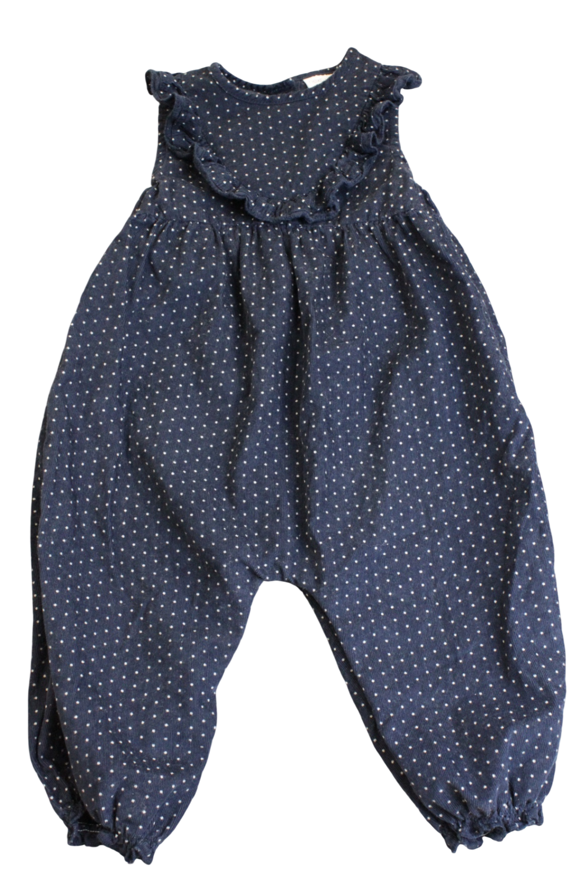 Next Playsuit, Navy blue with white polka dots, 1-2