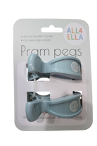 All 4 Ella Pram Pegs, Light Blue