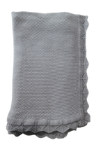 All 4 Ella Knit Blanket, Grey, Bassinet