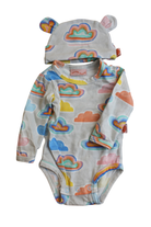 Halcyon Nights Bodysuit & Hat, Grey/multi, 0000
