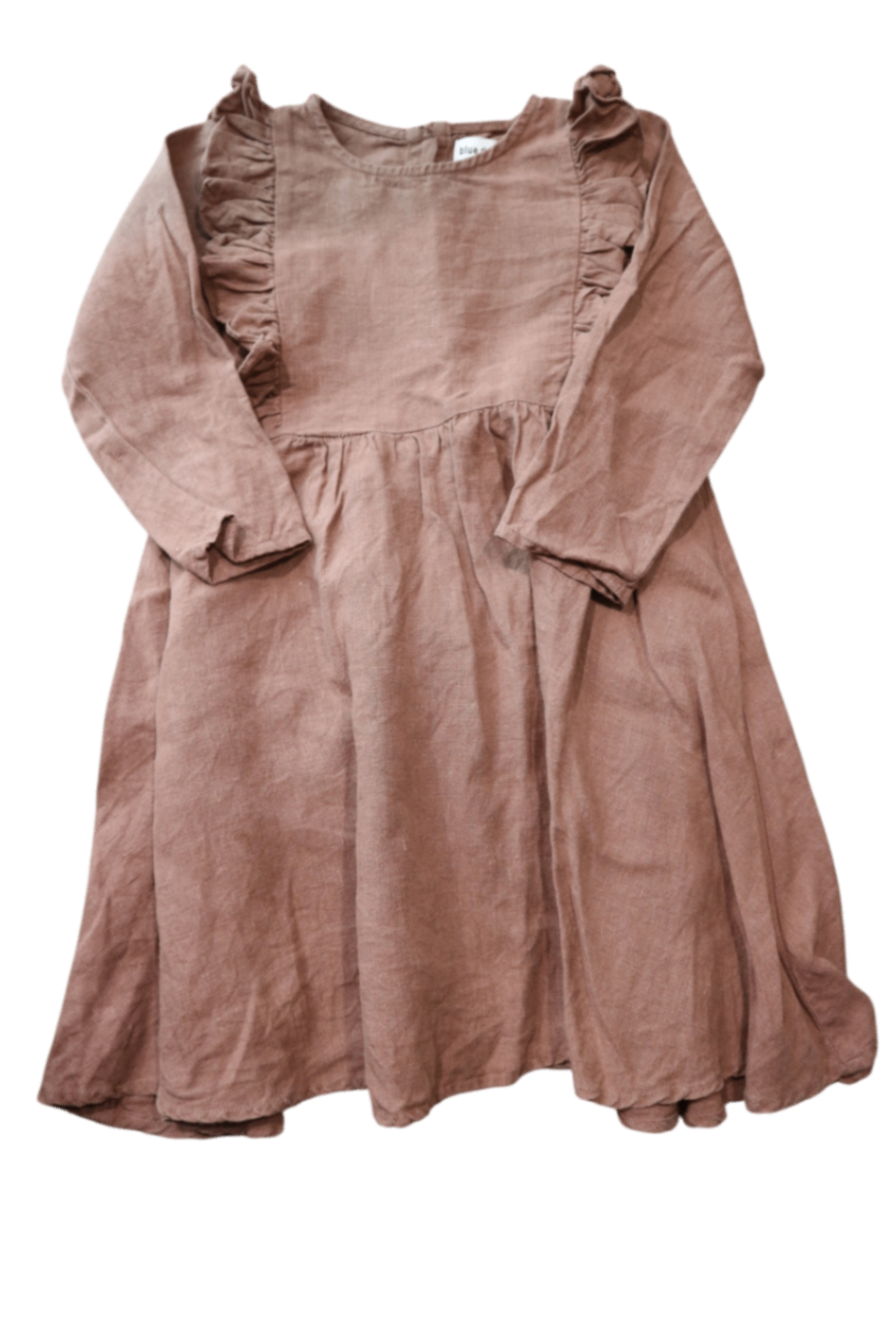 Blue Daisy Dress, Brown, 6