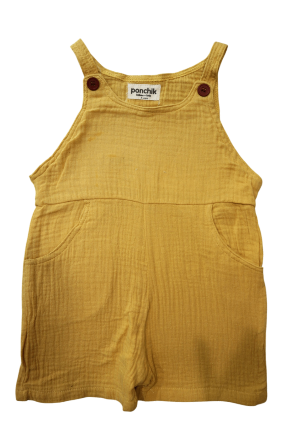 Ponchik Shortalls, Mustard Yellow, 3