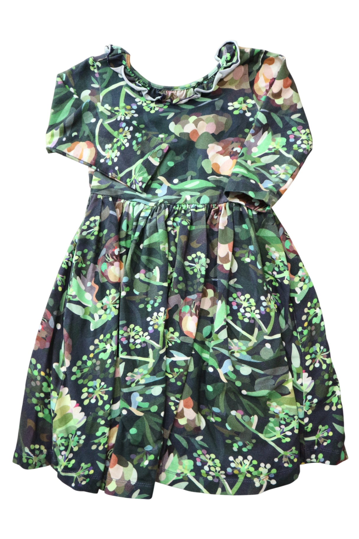 Hubble & Duke Dress, Dark green multicolour, 6