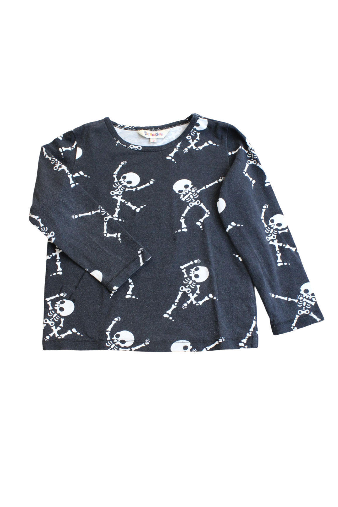 Dangerkids Long-Sleeve T-Shirt, Black/skeletons, 5