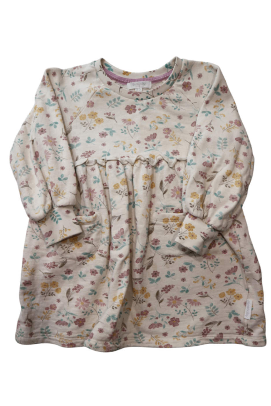 Purebaby Dress, Cream, 2