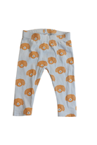Seed Knit Leggings, Light blue with orange print, 00