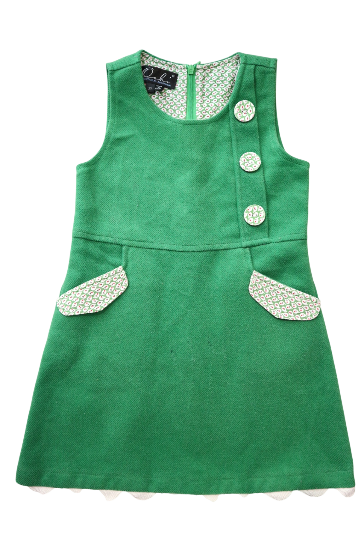 Oobi Dress, Green, 3