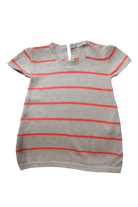 Benetton Dress, Grey with bright orange stripes, 000
