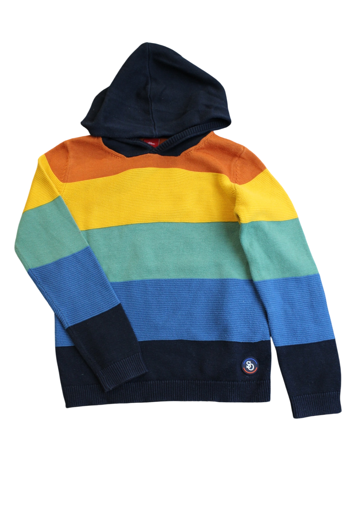 S.Oliver Knit Jumper, Navy, orange, yellow, teal and blue, 7