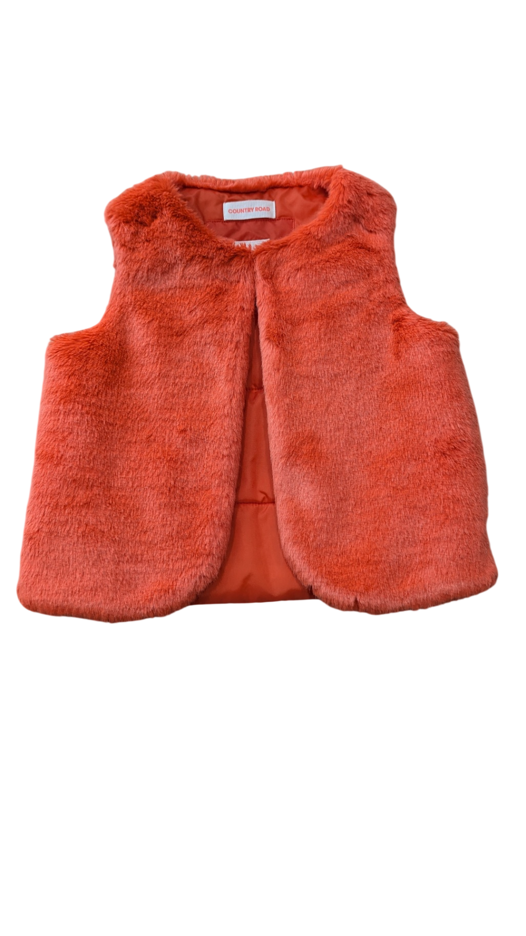 Country Road Vest, Orange, 4-5