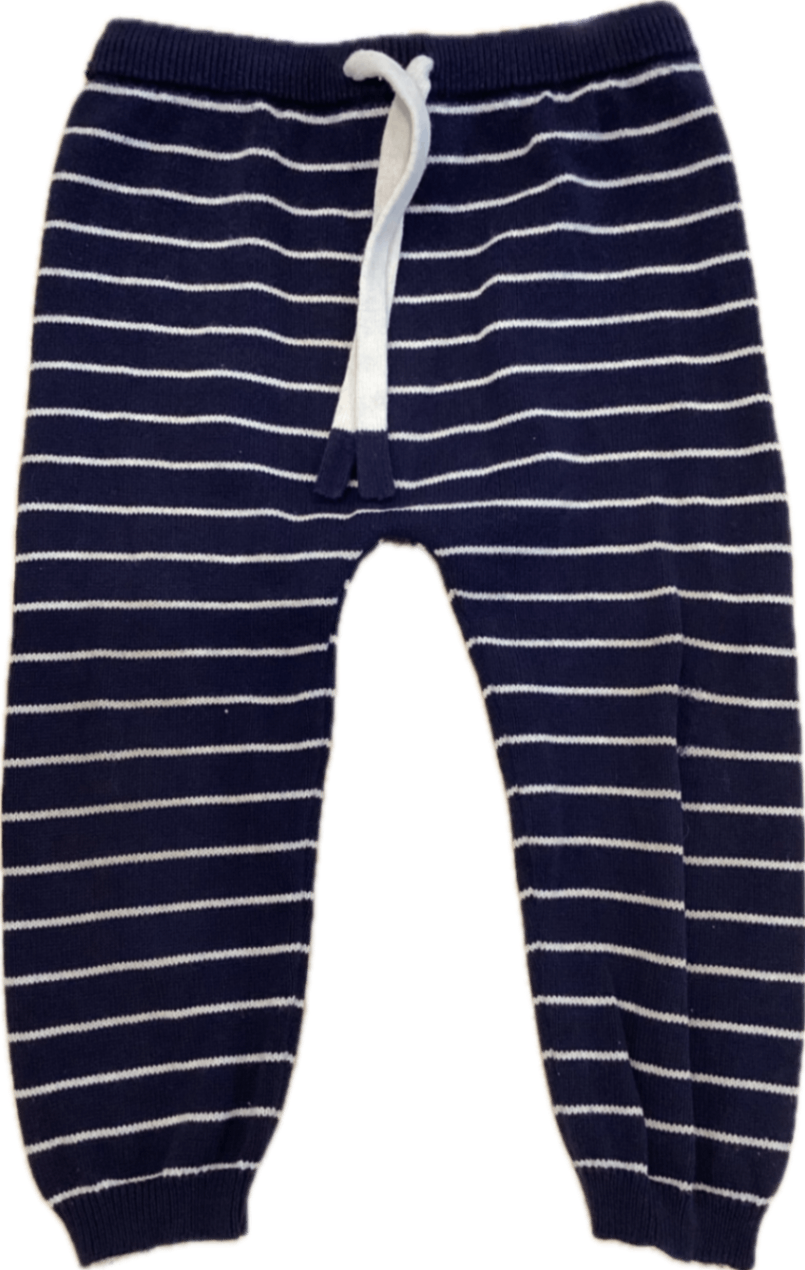 Purebaby Knit Leggings, Navy, 0