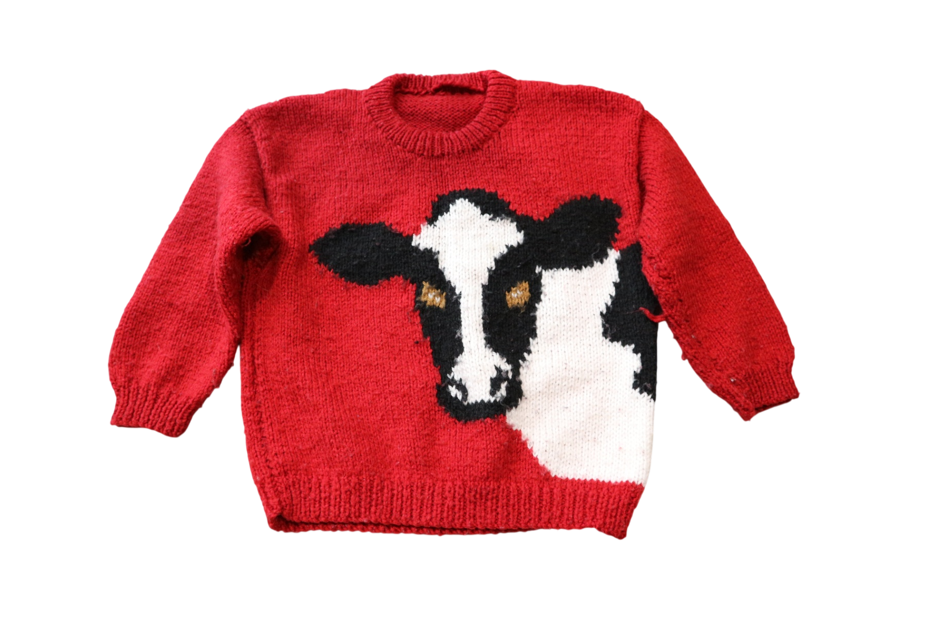 Handknit Jumper, Red, 2-3