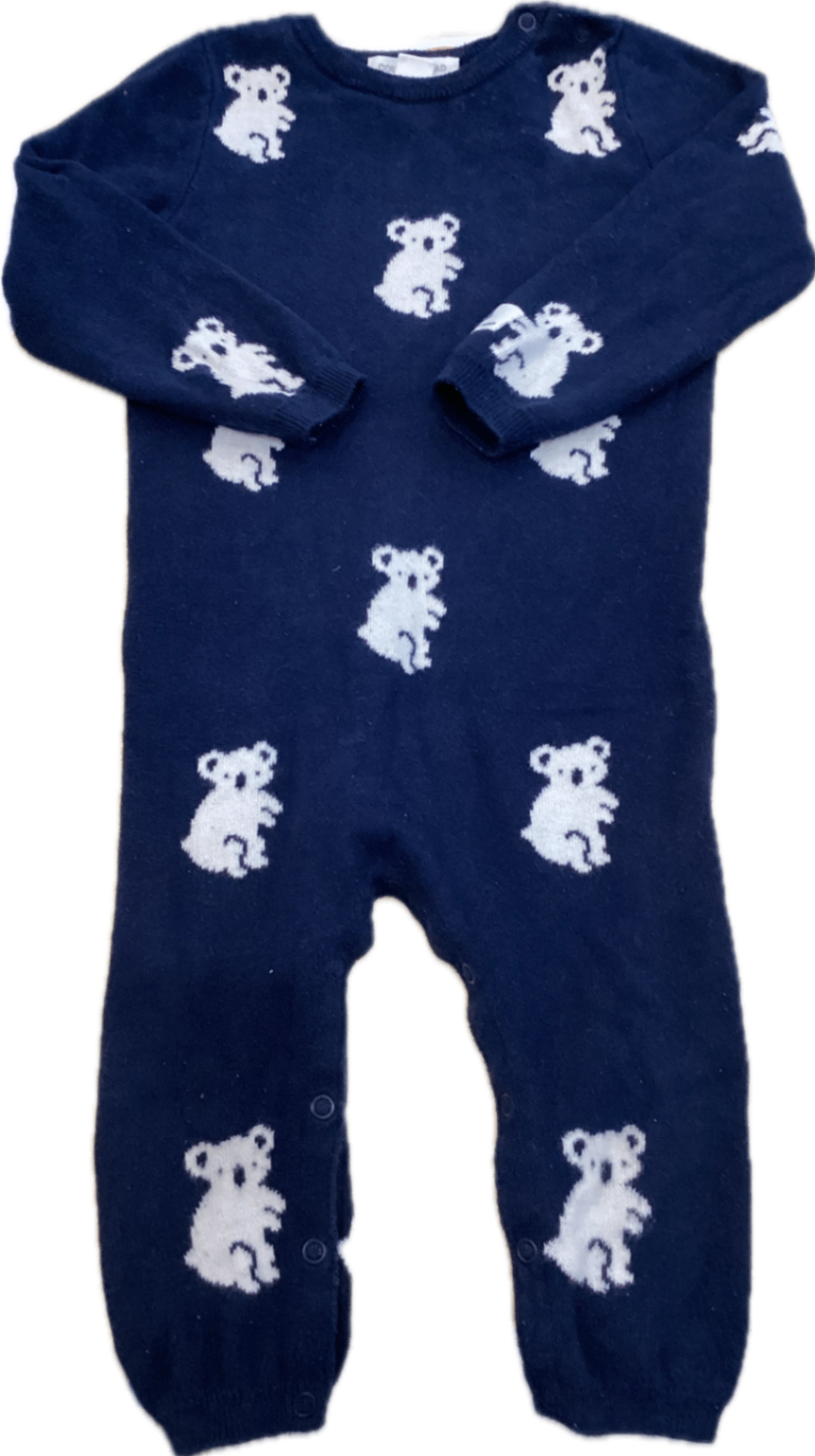 Country Road Knit Jumpsuit, Navy, 0