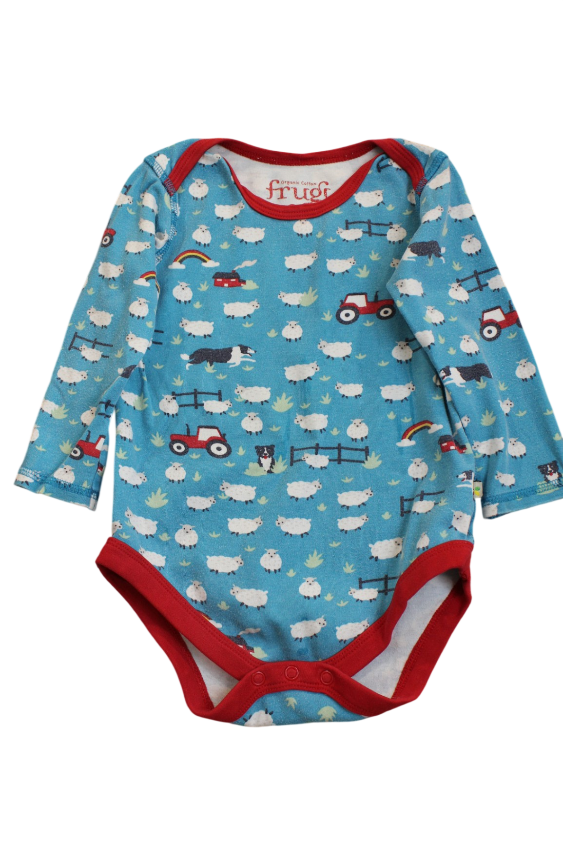 Frugi Bodysuit, Blue, 1