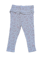 Purebaby Leggings, white animal print, 1