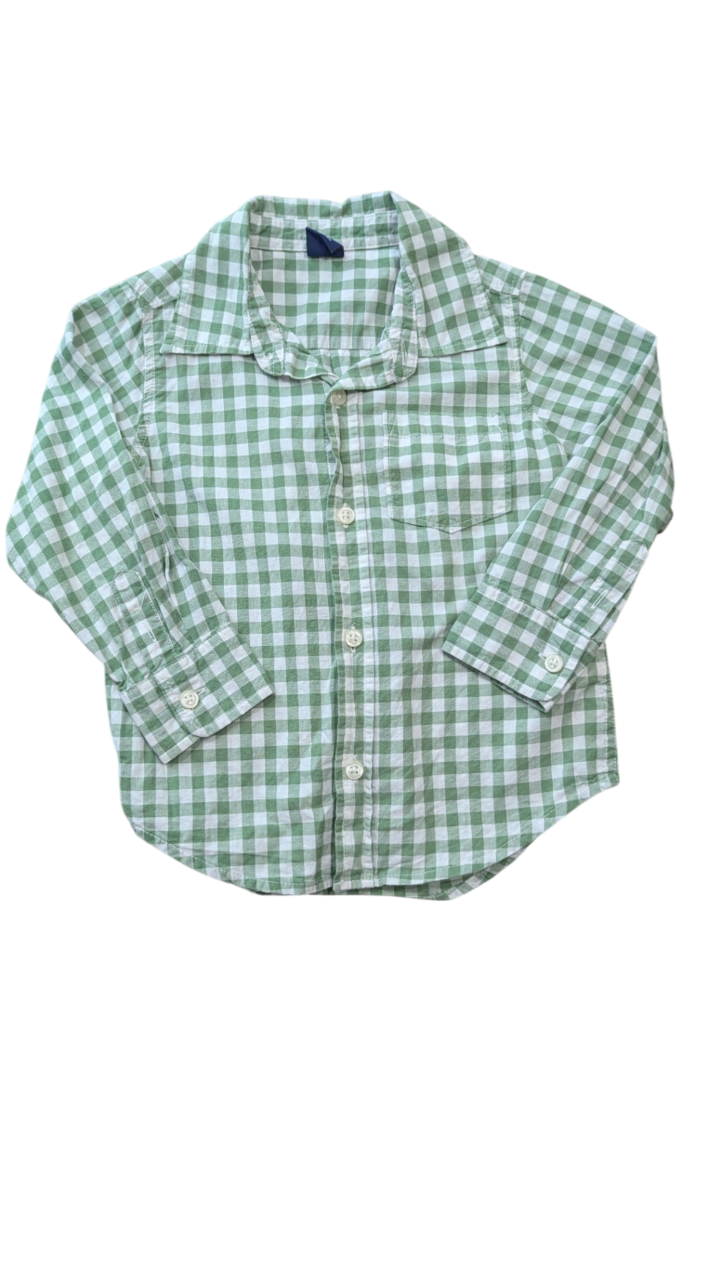 Baby Gap Shirt, Green and White check, 3