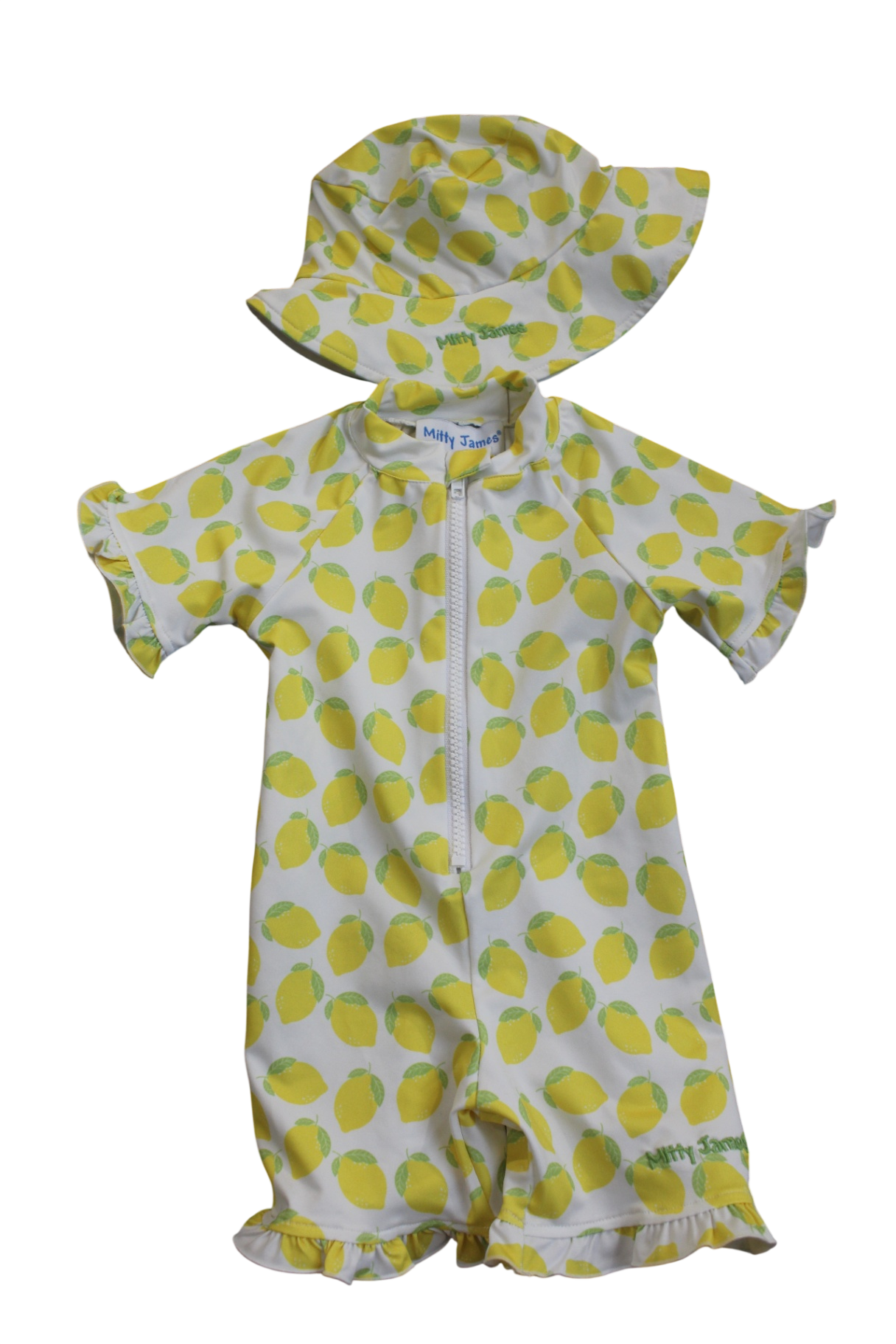 Mitty James Swimwear Set, White, yellow and green, 00