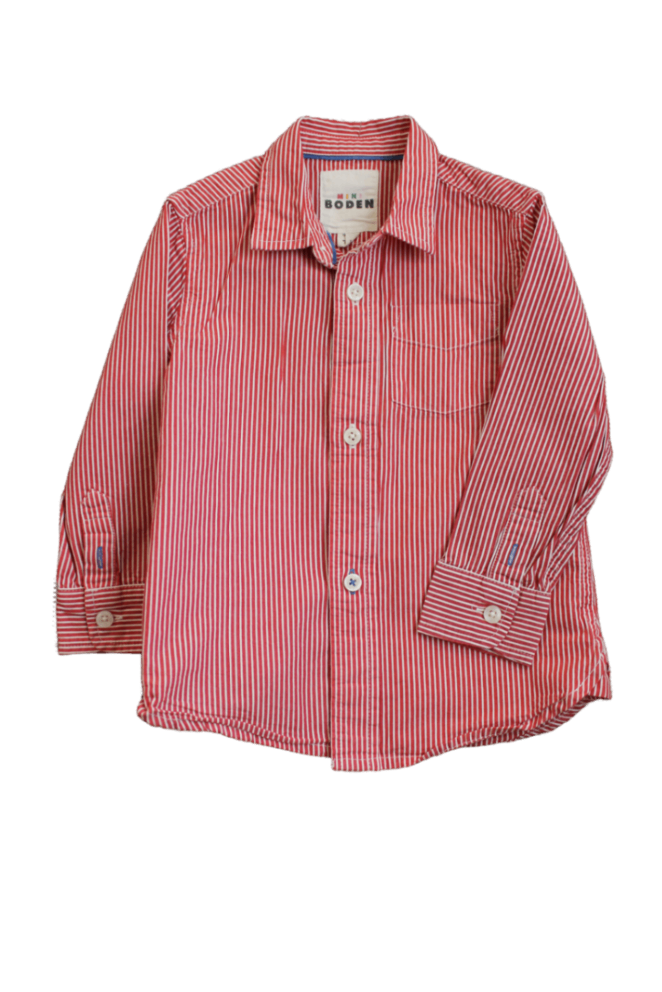 Mini Boden Shirt, Red and white, 2