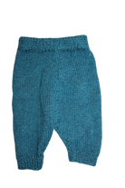 Handknit Knit Leggings, Blue, 000